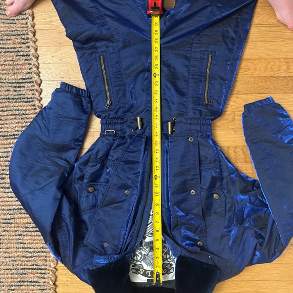 Nils Ski Suit One piece Snowsuit Snow Bib Apres Royal Blue Womens 8 Vtg 80s 90s - Picture 15 of 15